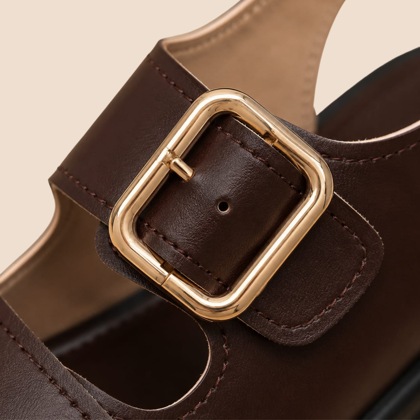 Cocoa Double Buckle Platform Sandals