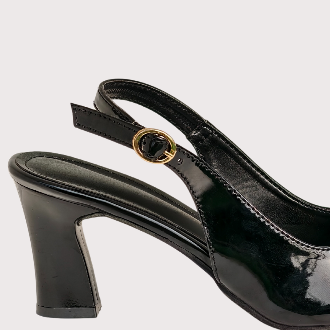 Black Bow Pointed Heels