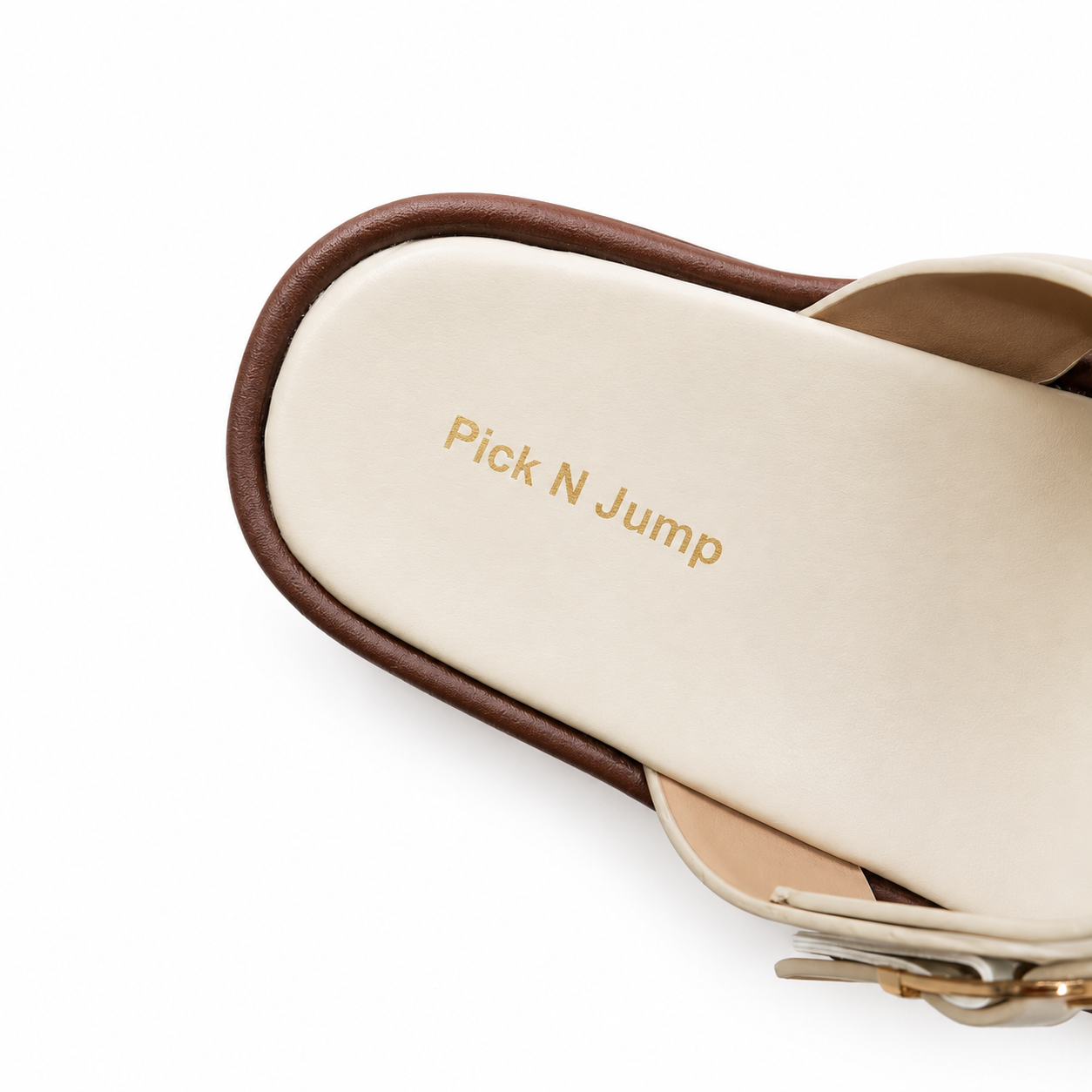 Coco Brown Sole  Platform Slides