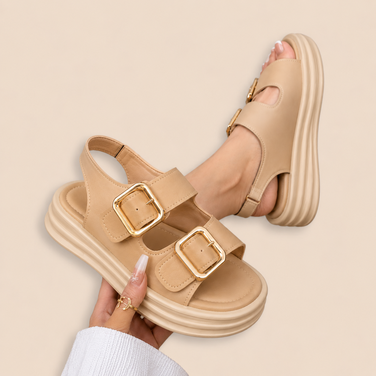 Buttercup Double Buckle Platform Sandals
