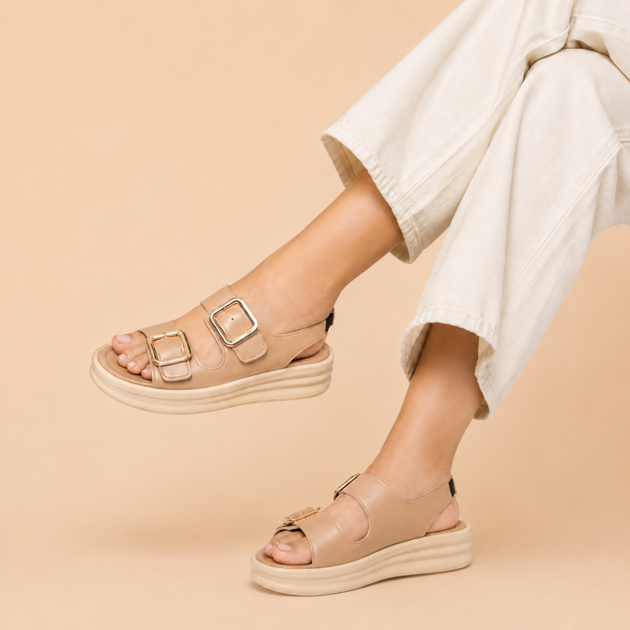 Buttercup Double Buckle Platform Sandals