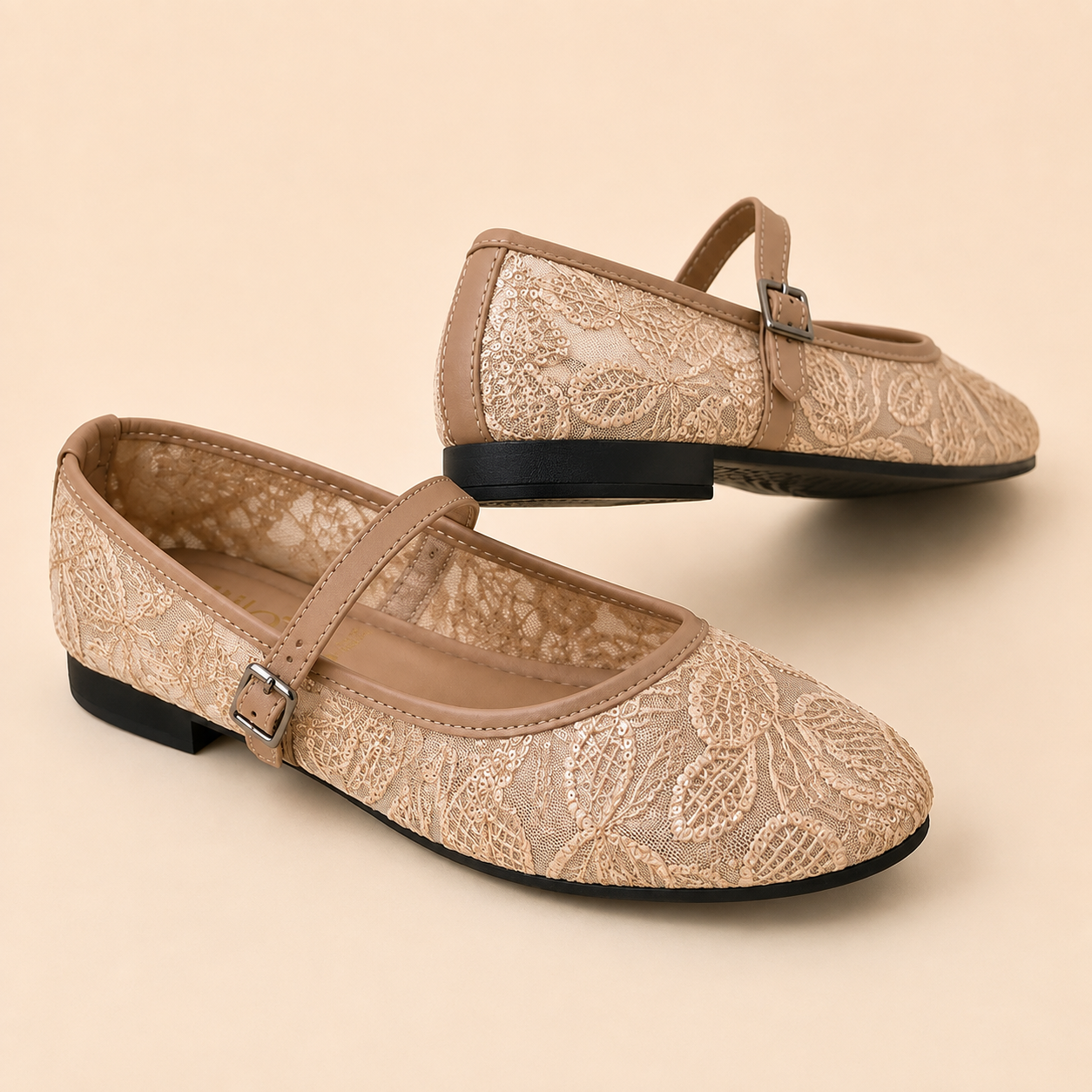 Nude Lace Mary Jane