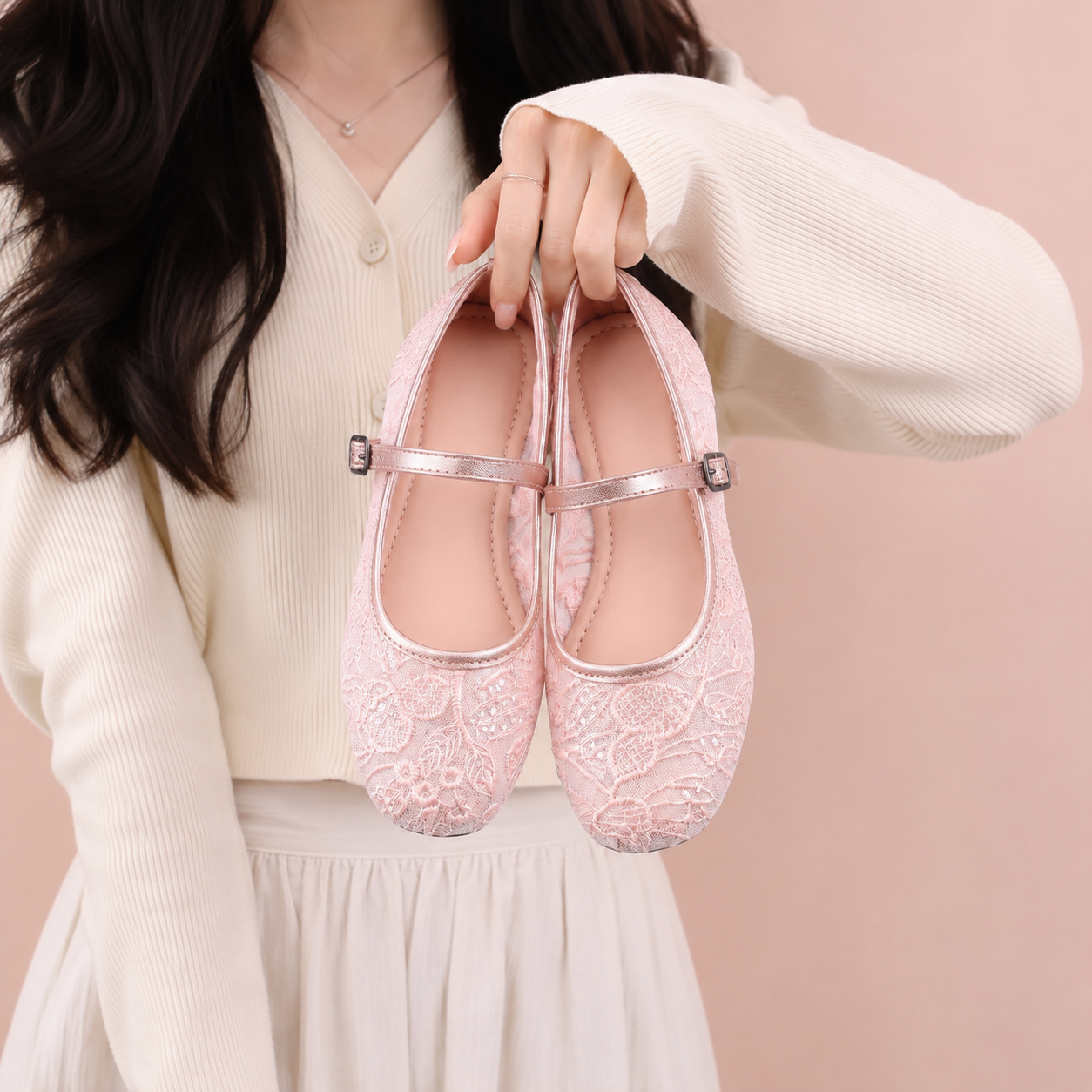 Pink Lace Mary Jane
