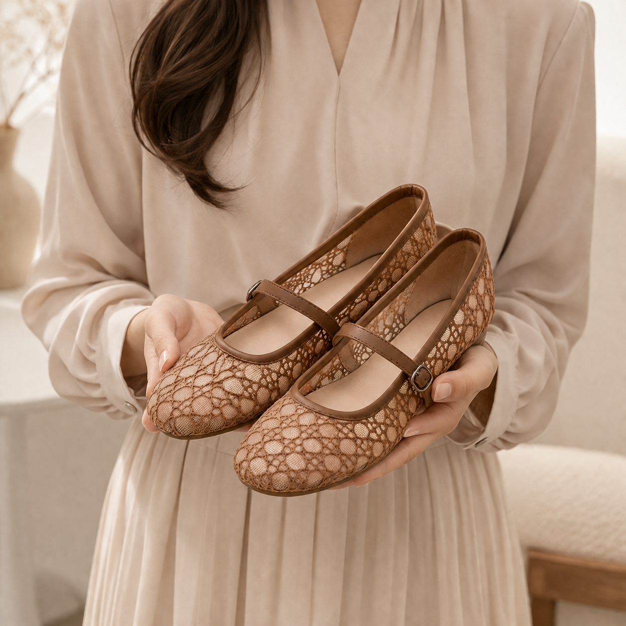 Cocoa Lace Mary Jane