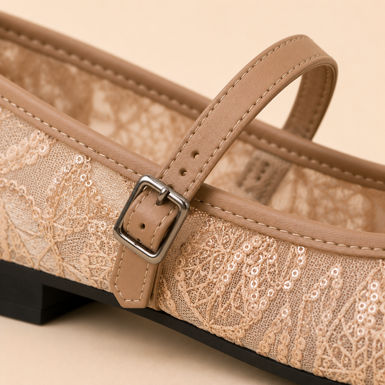 Nude Lace Mary Jane