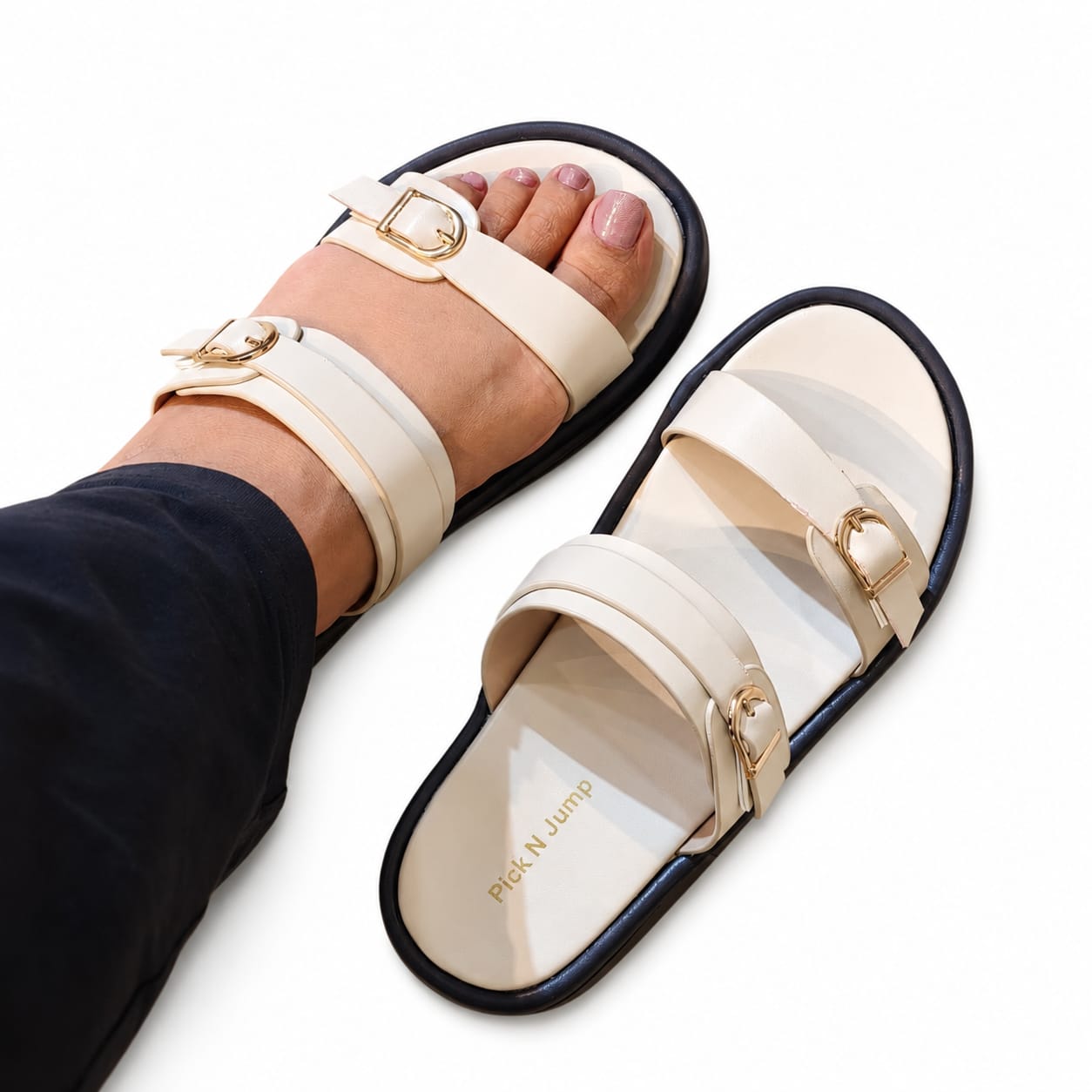 Coco Black Sole Platform Slides